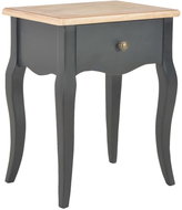 Noční stolek černý a hnědý 40 x 30 x 50 cm masivní borové dřevo - Night Stand