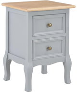 Noční stolek šedý 35 x 30 x 49 cm MDF - Noční stolek