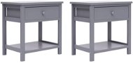 Noční stolky 2 ks šedé 40 x 29 x 42 cm dřevo pavlovnie - Noční stolek