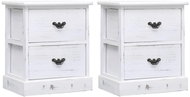 Bedside tables 2 pcs white 38 x 28 x 45 cm wood pavlovnie - Night Stand