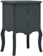 Noční stolek šedý 43 x 32 x 65 cm MDF - Noční stolek