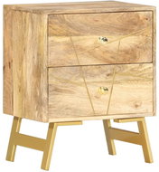 Noční stolek 40x30x50 cm masivní mangovníkové dřevo - Noční stolek