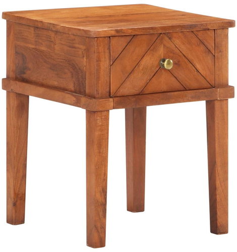 Bedside table 40x40x50 cm solid acacia wood - Night Stand - Main image