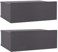 Nástěnné noční stolky 2 ks šedé 40 x 30 x 15 cm dřevotříska - Night Stand
