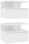 Nočný stolík Nástenné nočné stolíky 2 ks biele 40 × 31 × 27 cm drevotrieska - Noční stolek