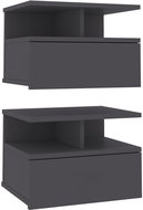 Nástěnné noční stolky 2 ks šedé 40 x 31 x 27 cm dřevotříska - Night Stand