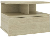 Nástěnný noční stolek dub sonoma 40 x 31 x 27 cm dřevotříska - Night Stand