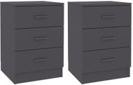 Noční stolky 2 ks šedé 38 x 35 x 56 cm dřevotříska - Night Stand