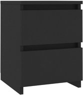 Bedside table black 30 x 30 x 40 cm chipboard - Night Stand