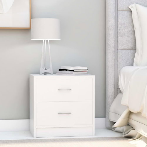 Bedside table white 40 x 30 x 40 cm chipboard - Night Stand - Main image