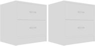 Noční stolky 2 ks bílé 40 x 30 x 40 cm dřevotříska - Noční stolek
