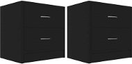 Nočné stolíky, 2 ks, čierne, 40 x 30 x 40 cm, drevotrieska - Nočný stolík