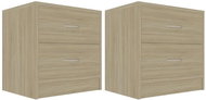 Noční stolky 2 ks dub sonoma 40 x 30 x 40 cm dřevotříska - Night Stand