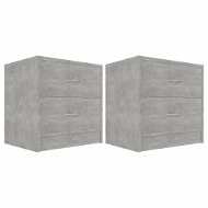 Noční stolky 2 ks betonově šedé 40 x 30 x 40 cm dřevotříska - Noční stolek