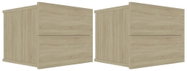 Noční stolky 2 ks dub sonoma 40 x 30 x 30 cm dřevotříska - Night Stand