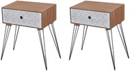 Bedside tables with drawer 2 pcs brown 276042 - Night Stand
