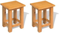 Prídavné stolíky 2 ks 27 x 24 x 37 cm masívne dubové drevo 3053417 - Odkladací stolík