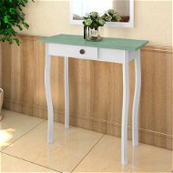 MDF console table white and gray-green - Console Table