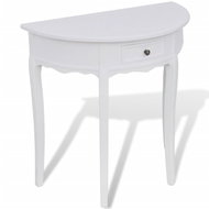 White semicircular console table with drawer - Console Table