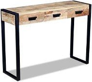 Konzolový stolík s 3 zásuvkami, masívne mangovníkové drevo 110 x 35 x 78 cm - Konzolový stolík