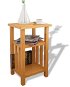 Odkladací stolík s policou na časopisy 27 x 35 x 55 cm masívny dub - Odkladací stolík