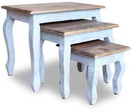 3-piece set of nesting tables solid recycled wood - Side Table