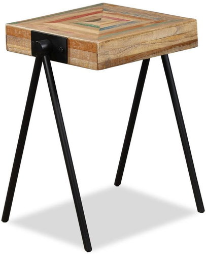 Massive recycled teak side table - Side Table - Main image