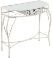 Odkladací stolík vo francúzskom štýle kovový 82 × 39 × 76 cm biely - Odkladací stolík