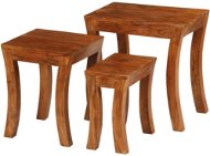 Set of nesting tables 3 pieces of solid acacia 50x35x50 cm brown - Side Table
