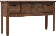 Konzolový stolík masívne jedľové drevo 131 × 35,5 × 75 cm hnedý - Konzolový stolík