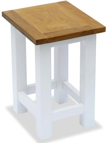Side table 27x24x37 cm solid oak wood - Side Table - Main image