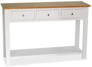 Cantilever table 118x35x77 cm solid oak wood - Console Table
