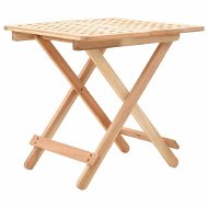 Folding side table solid walnut wood 50x50x49 cm - Side Table