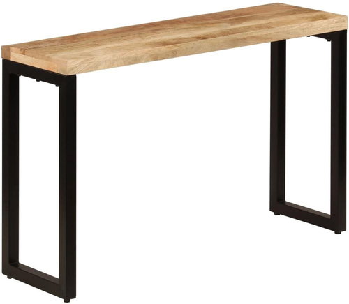 Console table 120x35x76 cm solid mango and steel - Console Table - Main image