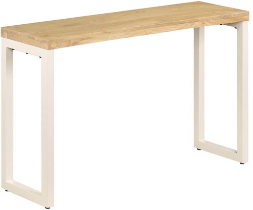 Console table 120x35x76 cm solid mango and steel - Console Table - Main image