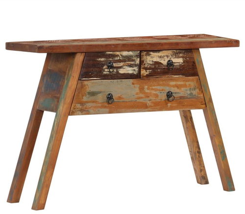Console table 110x30x75 cm solid recycled wood - Console Table - Main image