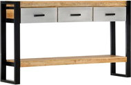 Cantilever table 130x30x76 cm solid mango wood - Console Table