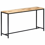 Console table 140x35x76 cm solid rough mango wood - Console Table