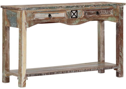Console table 120x40x75 cm solid recycled wood - Console Table - Main image