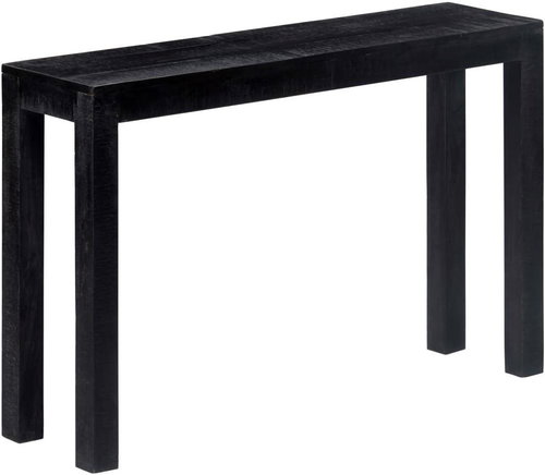 Console table black 118x30x76 cm solid mango tree - Console Table - Main image