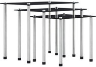 Nesting tables 3 pcs black tempered glass - Side Table