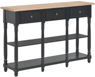 Console table black 120x30x76 cm MDF - Console Table