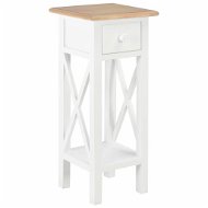 Side table white 27x27x65,5 cm wood - Side Table