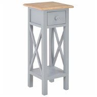 Side table gray 27x27x65,5 cm wood - Side Table