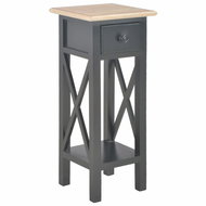 Side table black 27x27x65,5 cm wood - Side Table