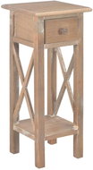 Side table brown 27x27x65,5 cm wood - Side Table