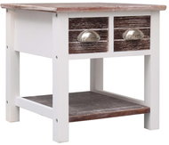 Side table brown 40x40x40 cm wood pavlovnie - Side Table