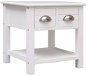 Side table white 40x40x40 cm wood pavlovnie - Side Table