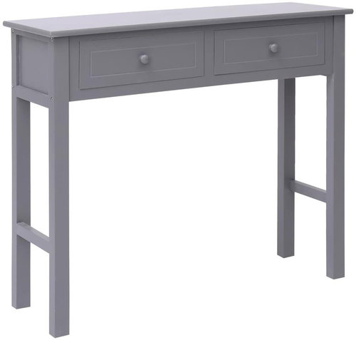 Console table gray 90x30x77 cm wood - Console Table - Main image