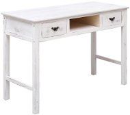 Konzolový stolík biely s patinou 110 x 45 x 76 cm drevo - Konzolový stolík